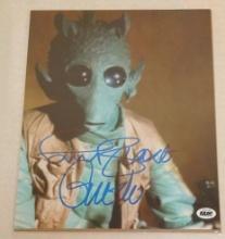 Paul Blake Autographed Signed BAM Sticker Only COA 8x10 Photo Star Wars Greedo Jabba Hutt
