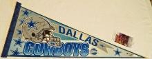 Dual Signed Jerry Jones & Barry Switzer Autographed 1990s Dallas Cowboys Pennant NFL JSA Signed