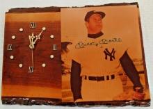 JSA LOA Vintage Mickey Mantle Autographed Signed 8x10 Photo Clock Yankees HOF 1/1