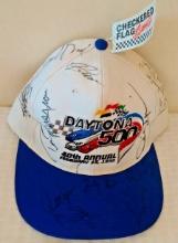 1998 Daytona NASCAR Race Multi Sign-ed 14x Signatures Auto 1/1 Snapback Hat Cap NWT