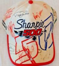 2002 Sharpie 500 Bristol NASCAR Race Multi Sign-ed 16x Signatures Auto 1/1 Hat Cap