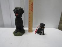 Resin Bobble Head Labrador Retriever Dog Figurine And 1 Ornament