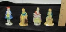 4 Vtg Mid Century Porcelain Figurines