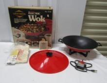 Very Gently Used West Bend Electric Wok W/ Box And Instructions