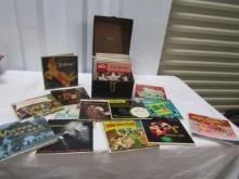 Vtg Pentron Record Box Filled W/ 45 R P M Records