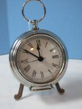 Elegant Pottery Barn Pocket Watch Clock w/Easel Handsome Time Piece Antique English Style