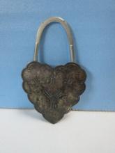 Sterling Silver Native American Design Heart Key Clip-Wgt. 14.83G+/-