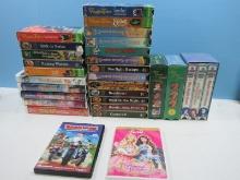 Lot Collection VHS Cassette Tapes/DVD-Disney, Veggie Tales, Story Keepers, Barbie etc.