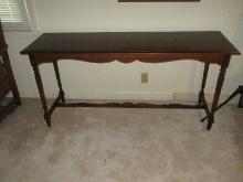 Depression Era Style Console/Entry Table Apron Trim & Balustrade Legs 29" H Top 60" x 18"