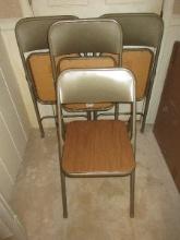 Set of 4 Samsonite Metal Folding Chairs w/Padded Seats
