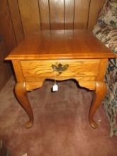 Broyhill Furniture Lenoir House Collection Oak Rectangular End Table w/ Single Drawer