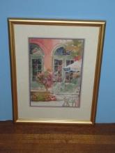 Titled "Courtyard" Artist Proof Lithograph Artist Signed Margarete Petterson Limited 33/100