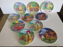 Set of 10 Collector Ronald McDonald 1989 Plastic Plates & 4 Seasonal 1998 Season Scene Plates