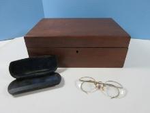Rare find Small Travel Writing Slope Box w/ Fitted Interior and Compartments Normal Wear