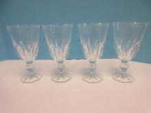 Set 4 Cristal D'Arques Durand Crystal Cut Vertical Design Octagonal Foot Pattern CRA140