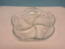 Mikasa Crystal Giftware Collection Flair Pattern Calla Lily Clear/Frosted 11 1/8" Pansy/Flower