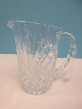 Cristal D'Arques-Durand French Crystal Villemont Pattern Fan Cuts 7 3/8" Pitcher 38oz