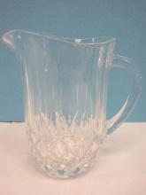 Royal Crystal Rock Opera Pattern Cuts Verticals/Criss Cross 7" Pitcher 32oz Circa 1997-2009