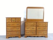 Dresser W/ Mirror & Tall Chast