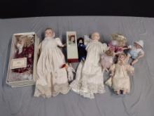 10 Vintage Dolls incl Mann