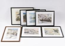 7 Framed Earle Prints