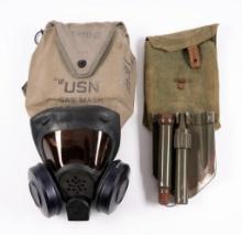 U.S. Navy Gas Mask & Czech Army Entrenching Tool