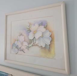 Vintage Magnolia Flower Print Painting $2 STS