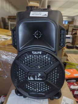 Tzumi Megabass LED Jobsite Speaker, No Remote, Retail Price $40, Appears to be Used, What You See in