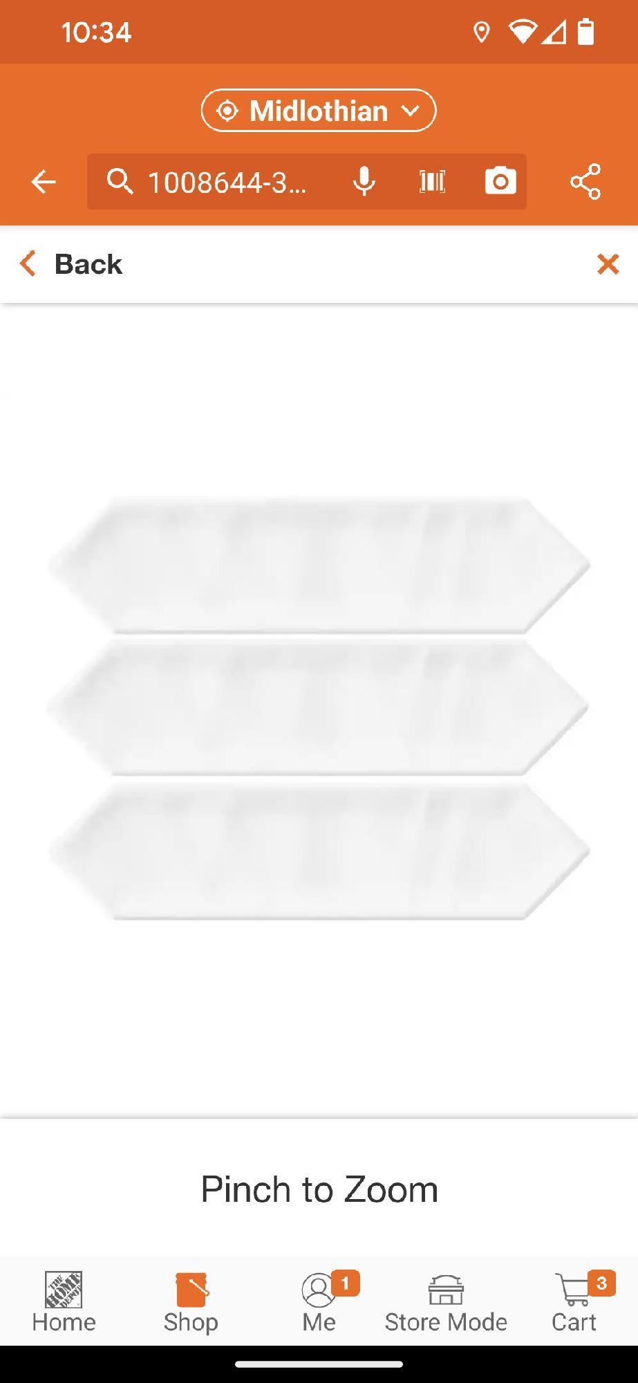 Giorbello Ceramic Picket Hexagon Subway 3 in. x 12 in. x 10mm Wall Tile Case - White (20 Tile PCS/5