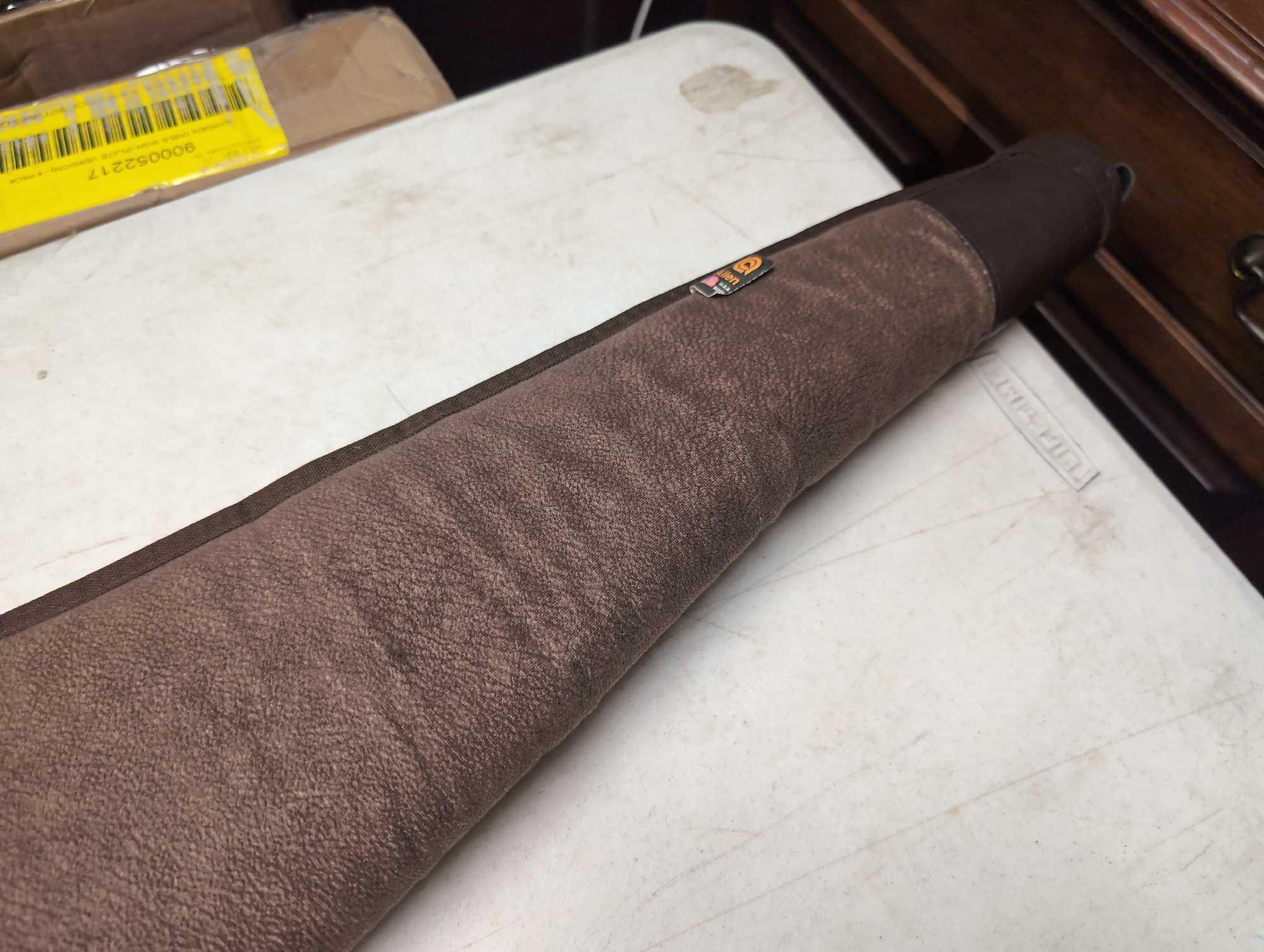 ALLEN BRAND BROWN COLORED RIFLE SOFT CASE. IT MEASURES 47" LONG.