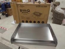 LITTLE GRIDDLE 100% Stainless Steel Griddle with Even Heat Cross Bracing. Comes in open box as a