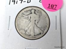 1917-D OBV Half Dollar - Walking Liberty