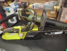 RYOBI ONE+ 18V 10 in. Battery Chainsaw (Tool Only), Model P546, Retail Price $119, Appears to be