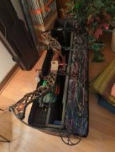(LR) MATHEWS SOLOCAM COMPOUND BOW, SER NO. 1074624, WITH HARMONIC DAMPENER, COMES WITH ARROWS AND