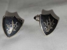 Vintage Siam Sterling Silver Cuff Links. Marked Sterling. Weighs 6.6 grams....Measurement in pics.