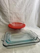 Glass Pyrex Oven Dishes.