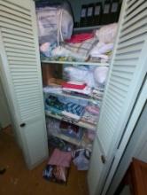 (UPH) CLOSET LOT FILLED WITH MISC LINENS, SEE PHOTOS