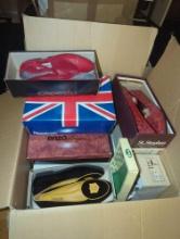 (UPBR1) BOX LOT OF VINTAGE WOMENS SHOES. REEBOK, ENZO, BASS, BANDOLINO, NINE WEST, CAPEZIO, ETC.