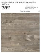 American Planking Wooden Planks Barnwood...Gray