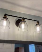 Home Decorators Collection (Missing 2 Glass Globes) Evelyn 26.75 in. 3-Light Artisan Bronze