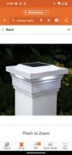 Lot f 2 CLASSY CAPS Majestic 5 in. x 5 in. Outdoor White Vinyl LED Solar Post Cap (2-Pack), Appears