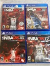 Preowned 4 PlayStation 4 games: NBA 2k 14,15,16,17