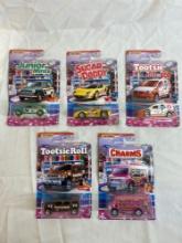 Brand New: 5 Candy brand themed Matchbox car collectibles