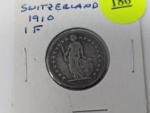 1910 Switzerland - 1 F - silver