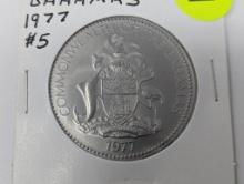 1977 Bahamas - 5$ - not silver