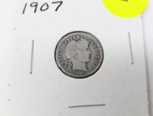 1907 Dime - Barber