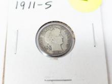 1911-S Dime - Barber