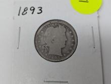 1893 Quarter - Barber