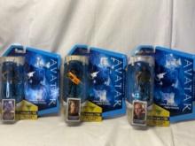 Triple set of James Cameron Avatar collectible figurines