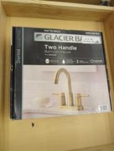 Glacier Bay Dorind 4 in. Centerset Double Handle High-Arc Bathroom Faucet in Matte Gold, Model